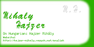 mihaly hajzer business card