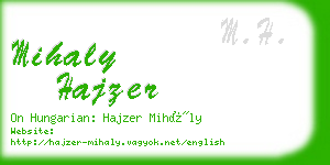 mihaly hajzer business card